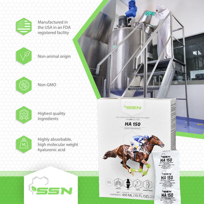 SSN HA 150 - 4 In 1 Horse Supplement - 30 Servings - Equine Joint, Gastric, Ligament/Tendon, Lung