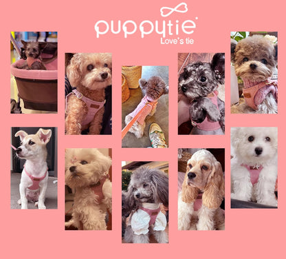 Puppytie No Pull XXS Puppy Harness with Multifunction Dog Leash,Soft Adjustable No Choke Escape