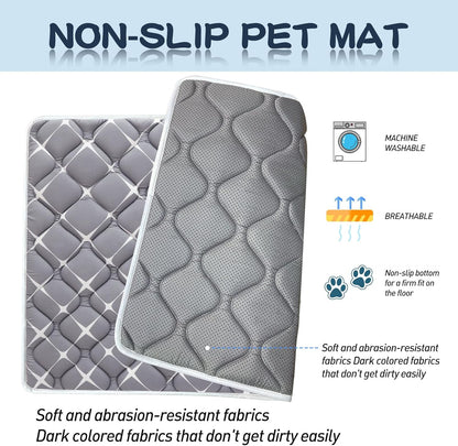 Bubble bear Dog Crate Mat - Ultra Soft, Washable & Anti-Slip Kennel Pad for Small/Medium/Large