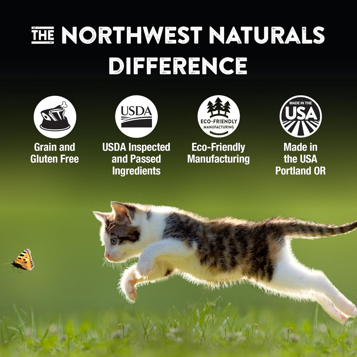 Northwest Naturals Freeze-Dried Duck Cat & Kitten Food, Grain-Free, Bite-Sized Nibbles. Healthy