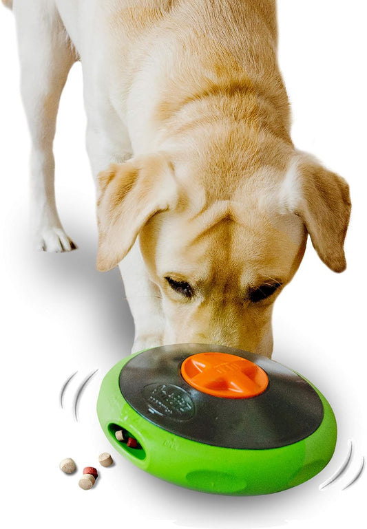 SmellyUFO Durable Interactive Treat Dispensing Puzzle/Enrichment Toy for Dogs - Mind Stimulating