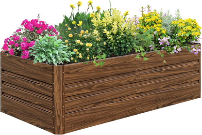 SnugNiture Galvanized Raised Garden Bed 6x3x2FT Outdoor Large Metal Planter Box Steel Kit for