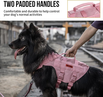OneTigris Tactical Dog Harness for Small Dogs, No Pull Small Dog Vest Harness with Handles