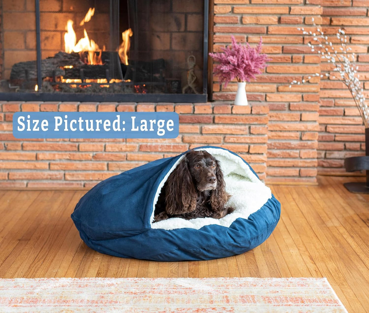 Snoozer Luxury Cozy Cave Dog Bed - Indoor Dog Bed with Cover Cave, Covered Calming Burrow for