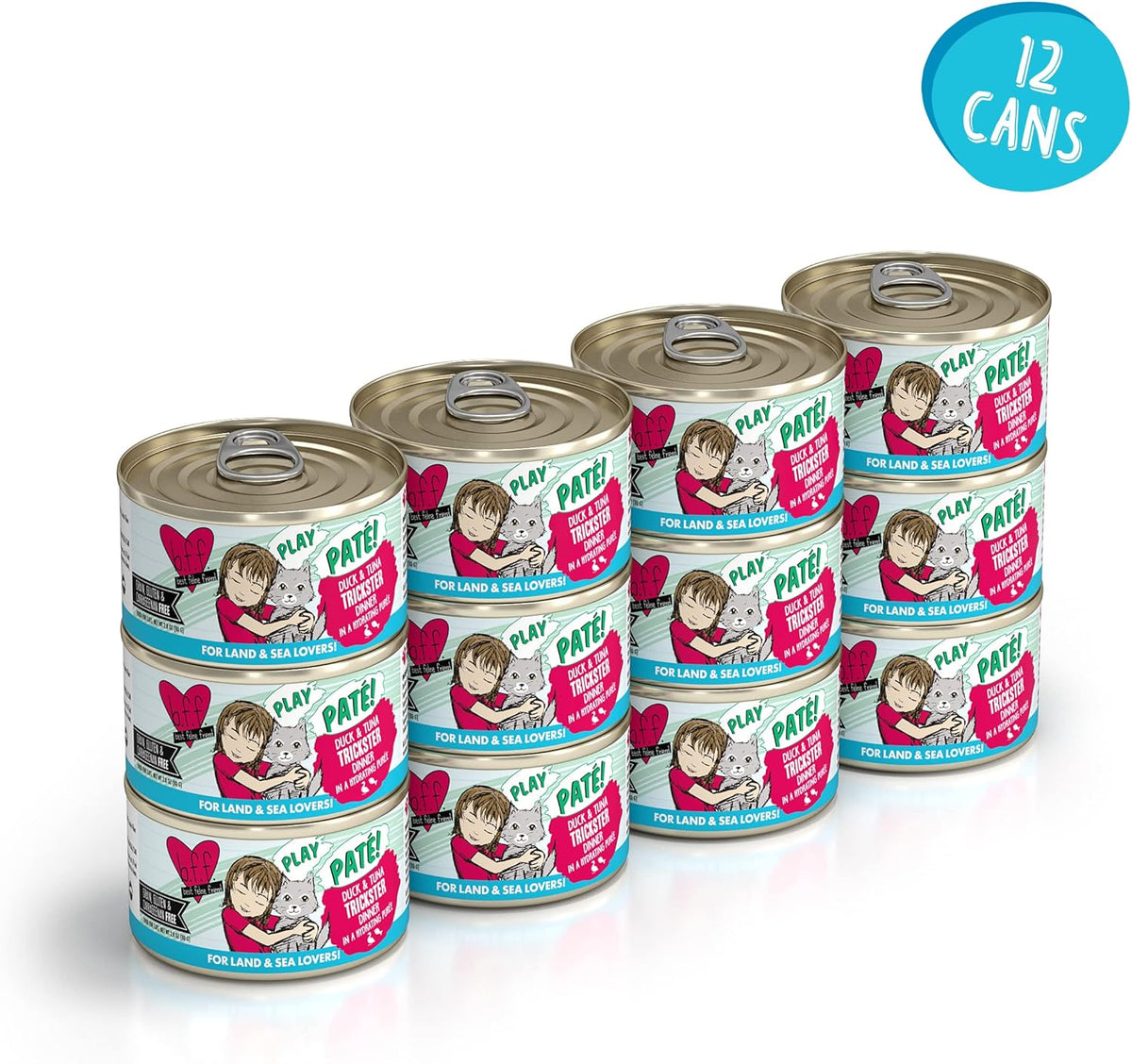 Weruva B.F.F. Play - Best Feline Friend Paté Lovers, Aw Yeah!, Duck & Tuna Trickster with Duck &