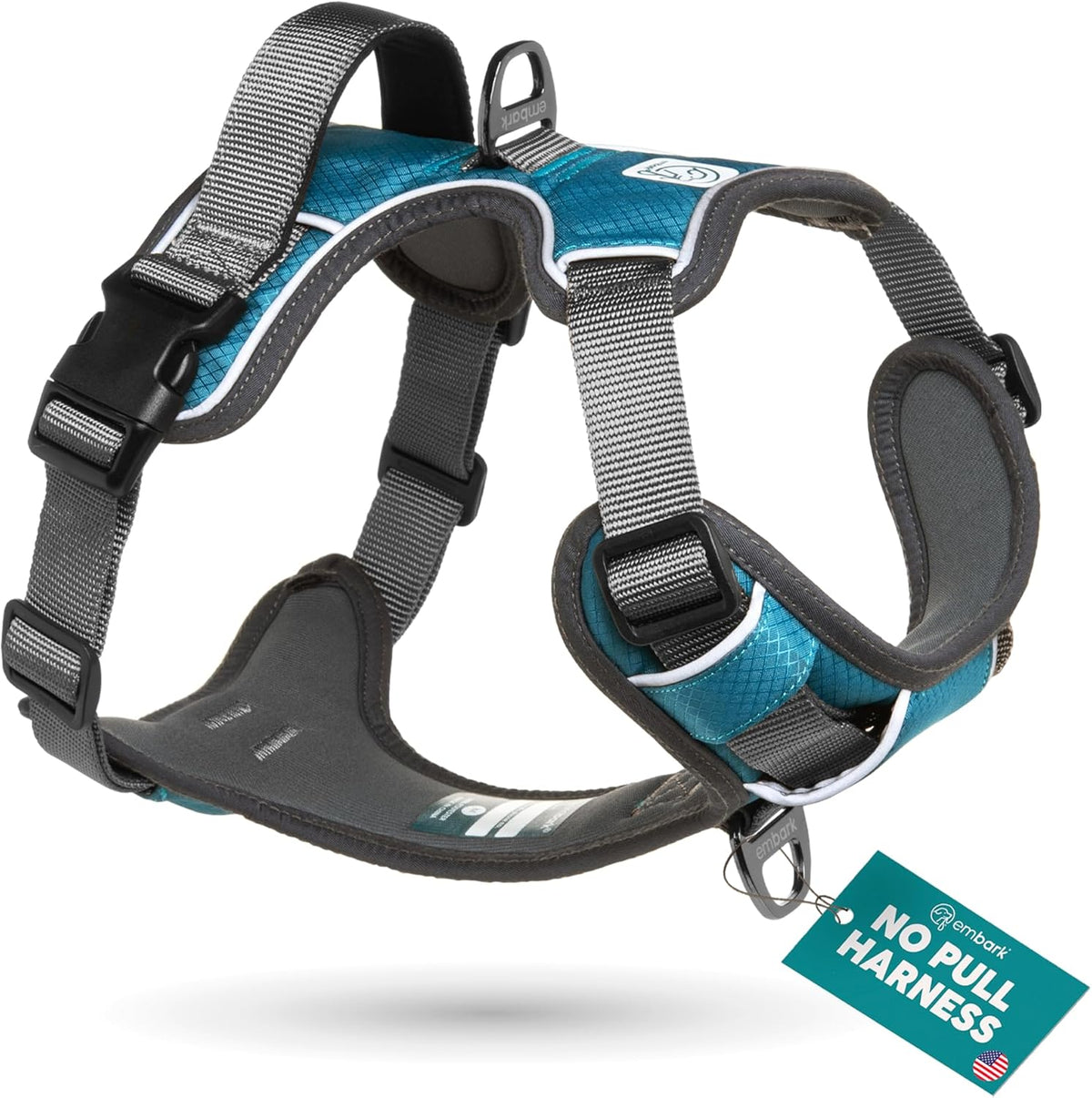 Embark Adventure Dog Harness, Reflective Trim XL Dog Harness for Extra Large Dogs No Pull