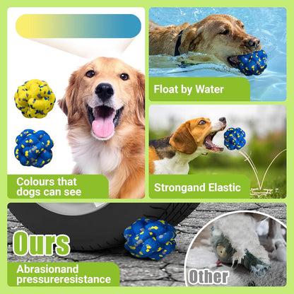 Upgrade Dog Balls Interactive Toys for Aggressive Chewers, Indestructible Tennis Durable Bouncy for