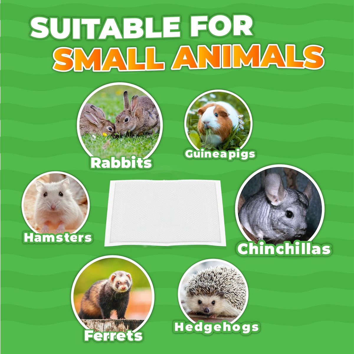 14"" X 18"" Disposable Guinea Pig Cage Liners 50 PCS, Rabbit, Hedgehog, Hamster, Chinchilla, Cat