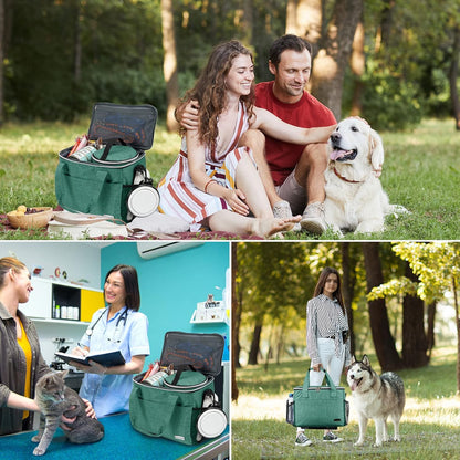 BAGLHER Dog Travel Bag Backpack Pet Supplies Backpack Pet Accessories Storage Bag 5-Piece Set with