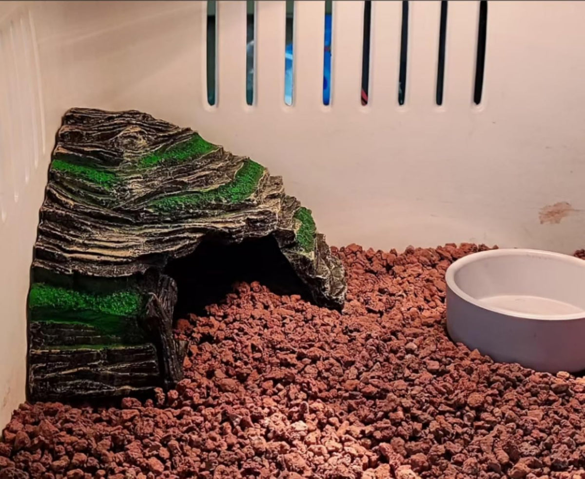 LEOTERRA Reptile Hide, Reptile Basking Platform and Aquarium Cave for Lizards, Geckos
