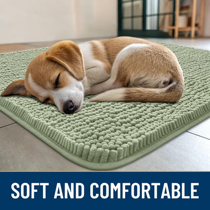 Smiry Dog Door Mat for Muddy Paws 47x24, Absorbs Moisture and Dirt Doormat, Non-Slip Washable Quick