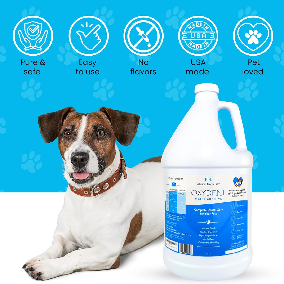 Oxydent Premium Pet Dental Care Solution - Pet Water Additive & Mouthwash for Teeth Cleaning