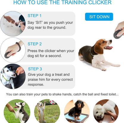 Clicker Training for Dogs, [4 Pcs, Multi-Color] Dog Clicker for Training, Clicker Dog Training with