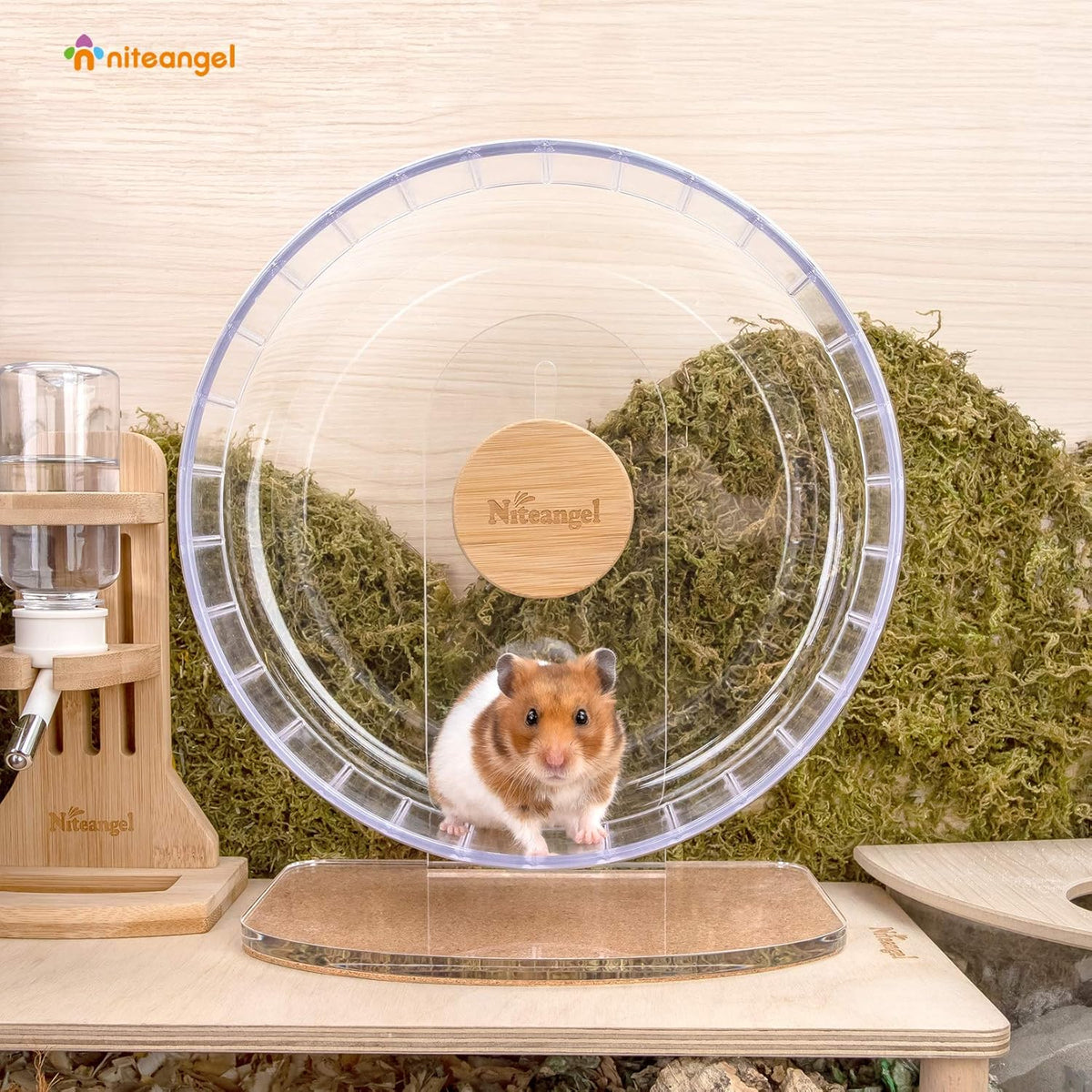 Niteangel Super-Silent Hamster Exercise Wheels - Quiet Spinner Hamster Running Wheels with