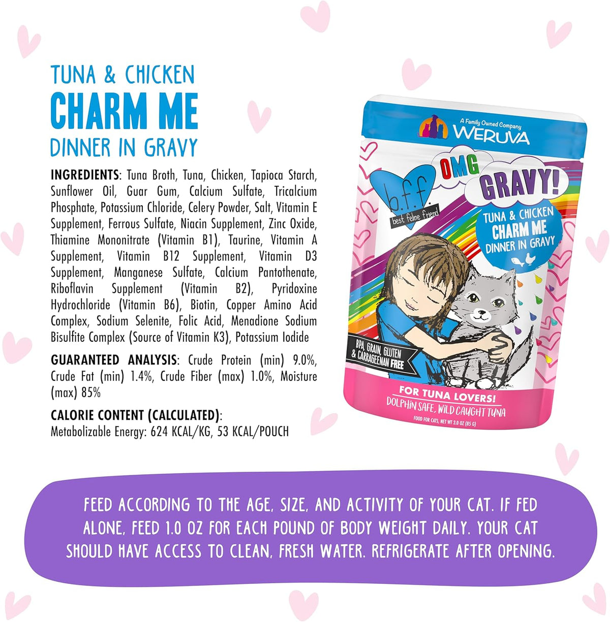 Weruva B.F.F. OMG - Best Feline Friend Oh My Gravy! Tuna & Chicken Charm Me with Tuna & Chicken in