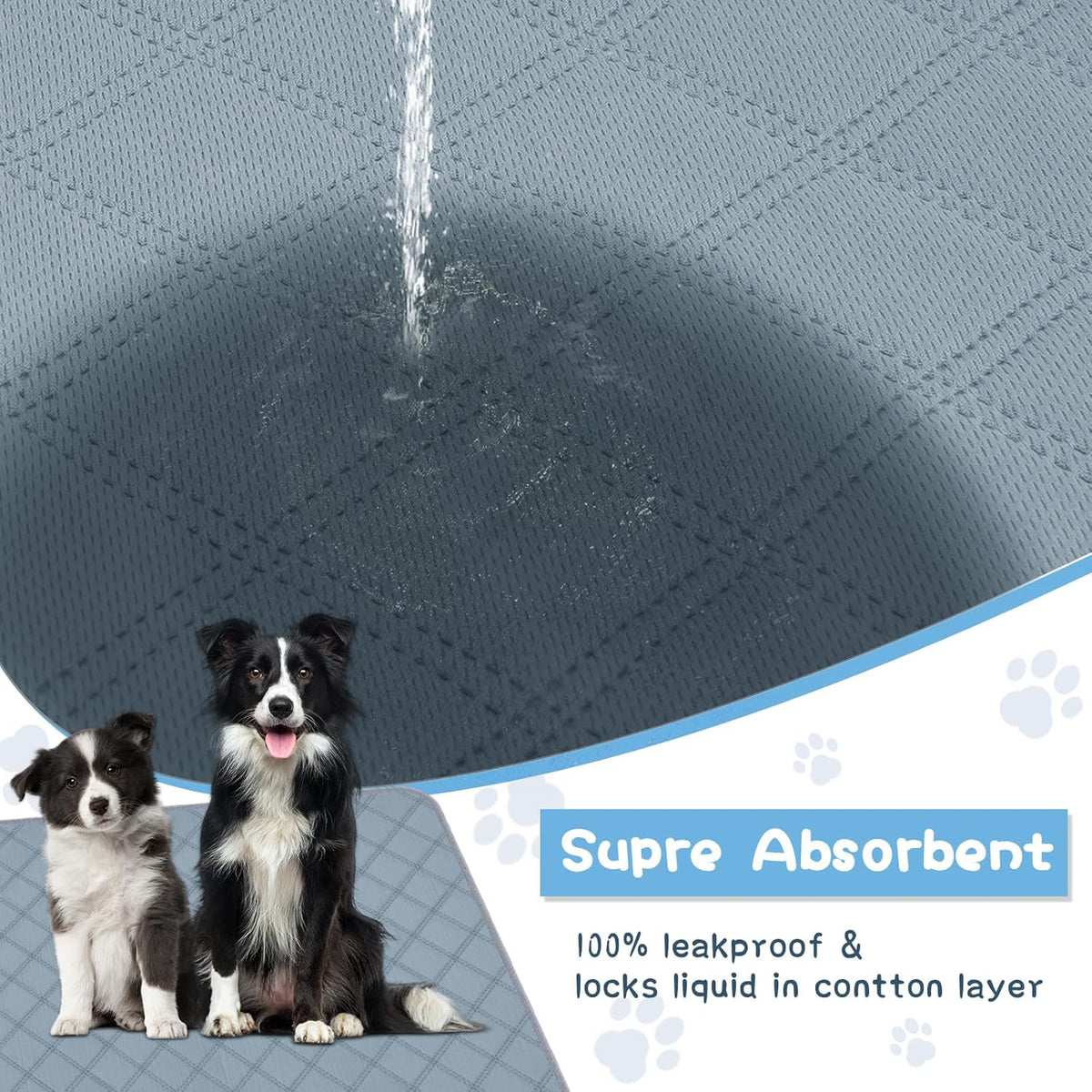 3 Packs Washable Guinea Pig Cage Liners, Waterproof Guinea Pig Pee Pads Reusable Absorbent Bedding