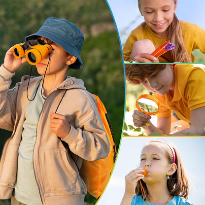 Kids Explorer Kit & Bug Catcher Kit, Camping Gear for Kids, Outdoor Exploration Set with Backpack &