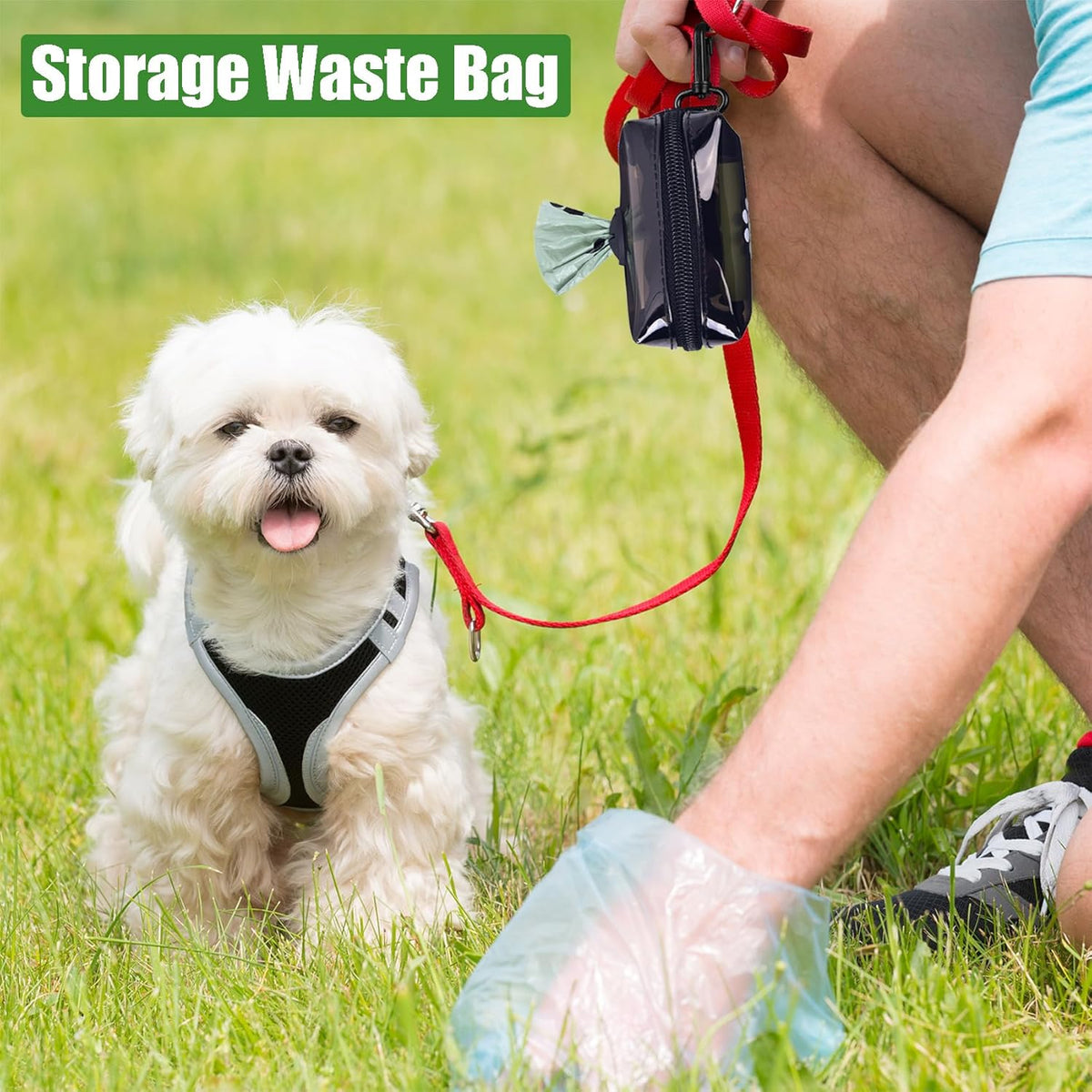 Dog Waste Bag Dispenser Poop Bag Dispenser for Leash Accessory dog Poop Bag Holders Fits Dog Leash