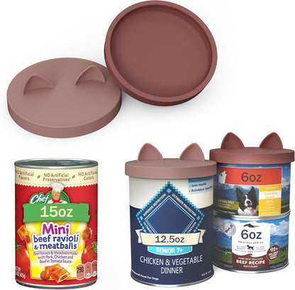 OHMO 2 Pack Pet Food Can Lids, (12.5-14oz) BPA Free Silicone Covers for Cat and Dog Food Cans
