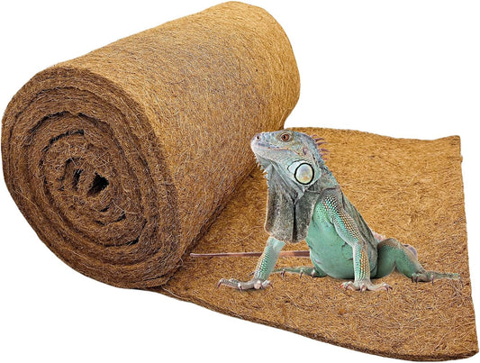 Hamiledyi 157x15.7in Reptile Carpet Coconut Fiber Substrate Large Coco Liner Roll Lizard Cage Mat