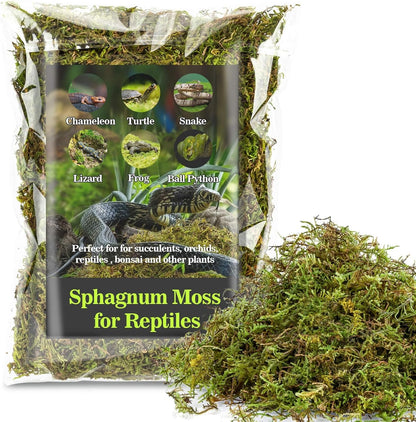 Sukh Sphagnum Moss for Reptiles -Terrarium Moss for Reptiles Peat Moss for Reptiles Habitat Bedding