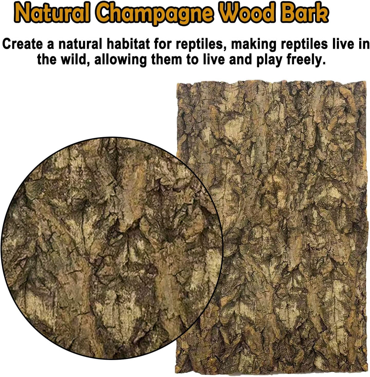 Tfwadmx 2Pcs Terrarium Cork Bark Background, 11.8"x7.8" Thickened Reptile Tank Tree Backdrop Wall