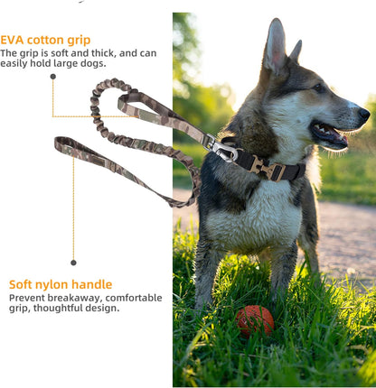 EXCELLENT ELITE SPANKER Bungee Dog Leash Tactical Nylon Adjustable Tactical No Pull Leads Rope for