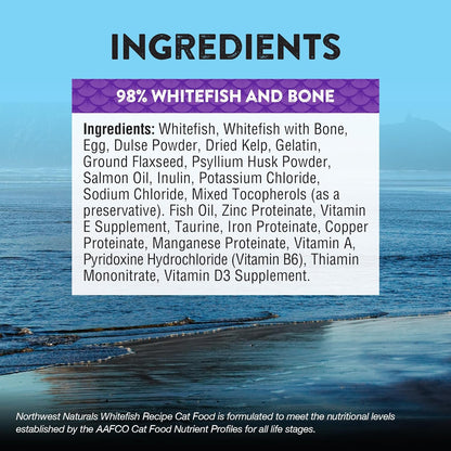 Northwest Naturals Freeze-Dried Whitefish Cat & Kitten Food – Bite-Sized Nibbles, Healthy, Limited
