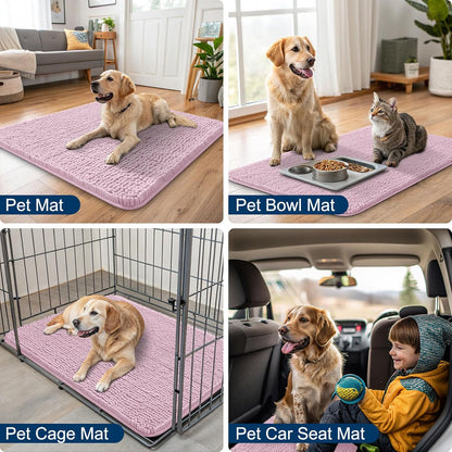 Smiry Dog Door Mat for Muddy Paws 24x16, Absorbs Moisture and Dirt Doormat, Non-Slip Washable Quick