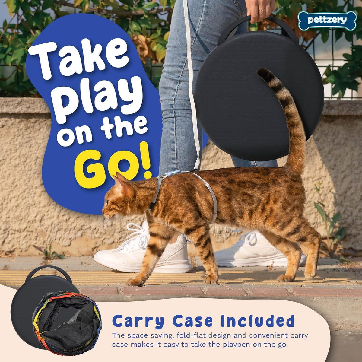 Outdoor Cat Enclosure - Portable Catio Playground for Cat Run, Kitty and Small Animals - Tent &
