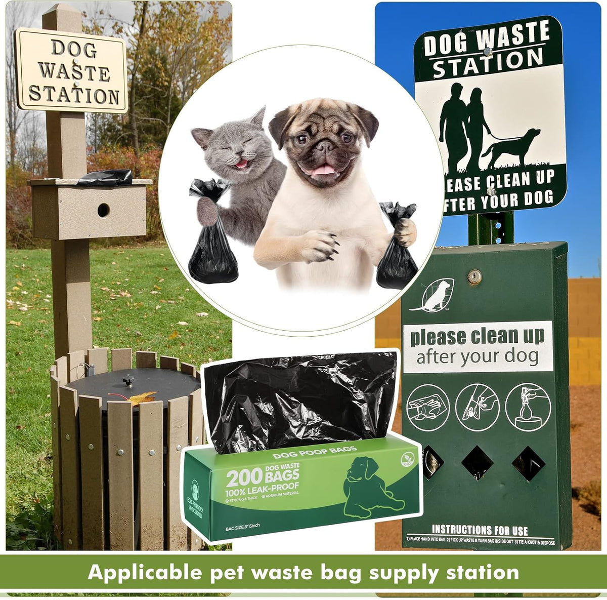 Sherr 20 Boxed Rolls 4000 Counts Dog Poop Bags Bulk Leak Proof Dog Waste Bags Universal Pet Doggy