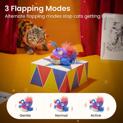 Potaroma Cat Toys Flapping Fish, Interactive Realistic Anglerfish Toy Stuffed with Catnip and