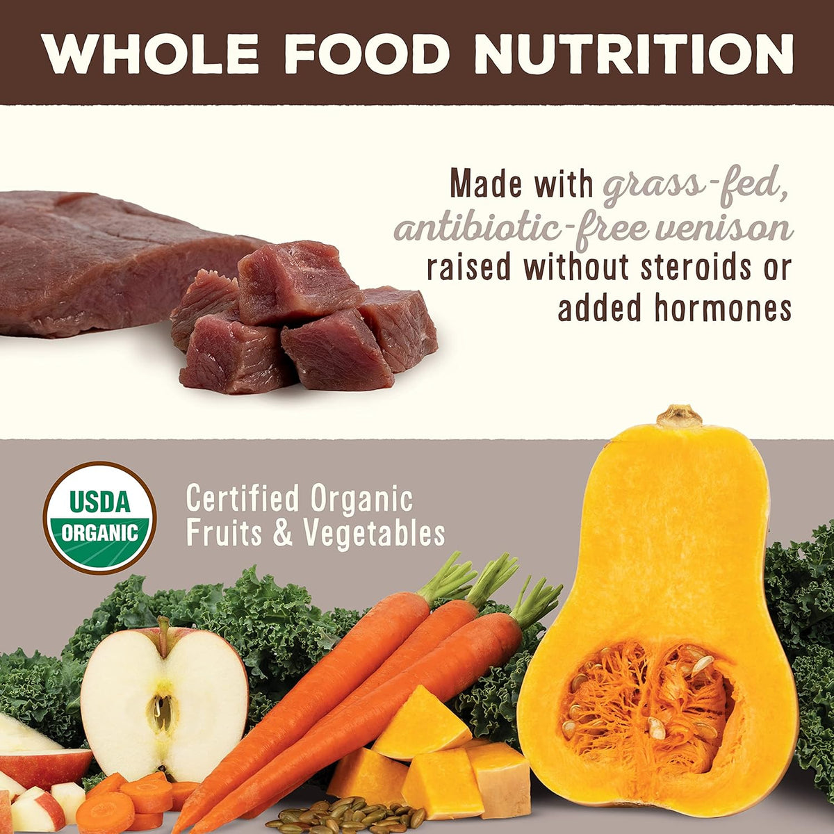 Primal Freeze Dried Raw Dog Food Nuggets, Venison, Complete & Balanced Meal, Also Use as Topper or
