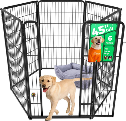 FXW Homeplus Unleashed Indoor Dog Playpen - Stress-Free and Safe Play, Heavy Duty 45 Inch 6 Wire