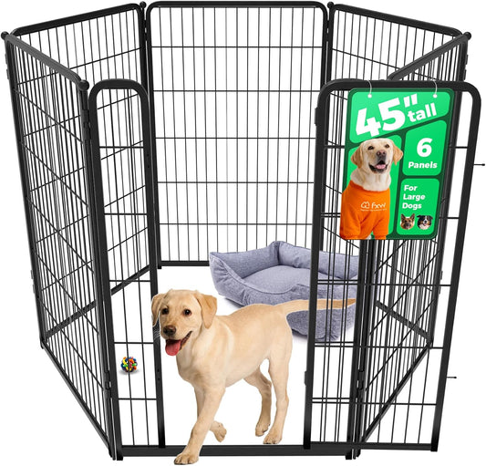 FXW Homeplus Unleashed Indoor Dog Playpen - Stress-Free and Safe Play, Heavy Duty 45 Inch 6 Wire