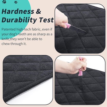MABOZOO Indestructible Dog Bed - Chew Proof Crate Pad, Machine Washable Quilted Mat for Aggressive