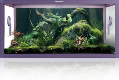 50 Gallon Bearded Dragon Tank, Reptile Enclosure for Easy Maintenance, Front Opening Reptile Tank