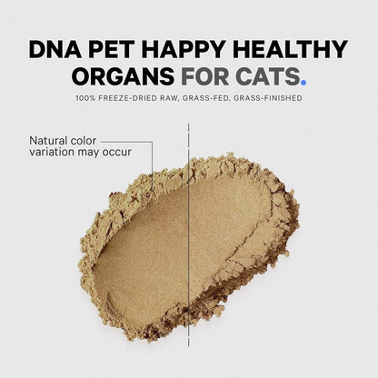 Happy Healthy Organs & Glands Supplement For Cats, Freeze-Dried Raw Bovine Liver Grass-Fed Bone