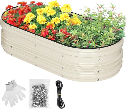 WORKPRO 4x2x1ft Galvanized Raised Garden Bed Set, Rust & Corrosion Protection, Easy Assembly, Safe