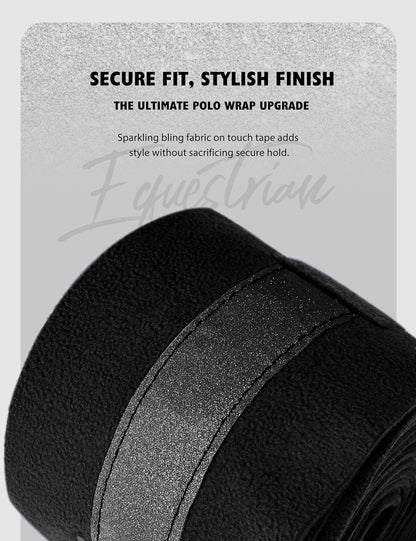 Harrison Howard Horse Polo Wraps Upgrade with Bling Leg Wraps for Horses 4-Pack Fleece Leg Wraps