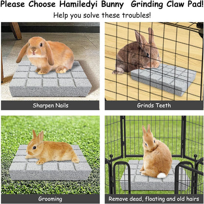 Hamiledyi 4PCS Rabbit Scratching Pads Bunny Lava Grinding Claw Pads Small Animal Foot Pads Hamster