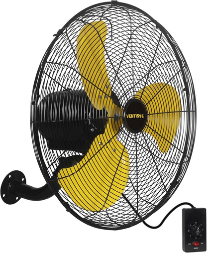 VENTISOL 20 Inch Wall Mount Fan Oscillating, High Velocity Industrial Wall Fan for Indoor