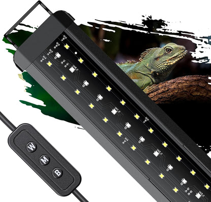 Pawfly 14 W UVB Light for Reptiles for 18" to 24" Terrariums Extendable Reptile Tank Light with