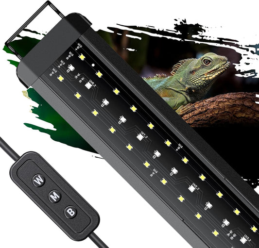 Pawfly 14 W UVB Light for Reptiles for 18" to 24" Terrariums Extendable Reptile Tank Light with