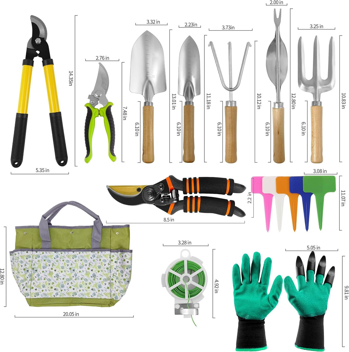 Gardening Tools – 42 Piece Premium Gardening Tool Set,Heavy Duty Hand Tools with Fashion Garden