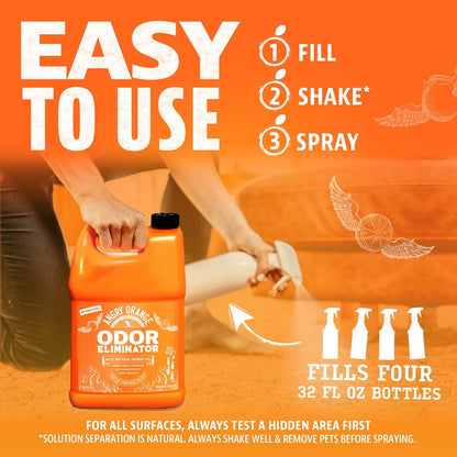 Angry Orange Pet Odor Eliminator for Dog and Cat Urine, Carpet Stains, and Strong Smells – Citrus