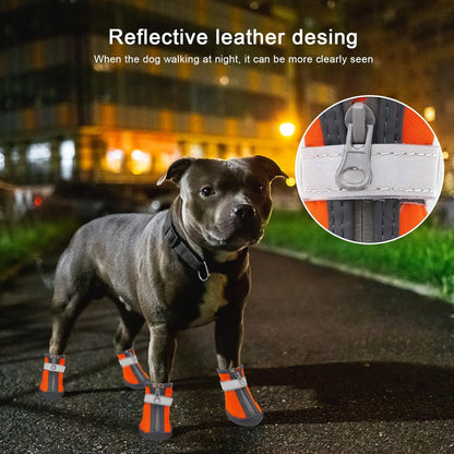 Dog Shoes for Small Dogs, Puppy Dog Boots & Paw Protector for Winter Snow Day, Summer Hot Pavement