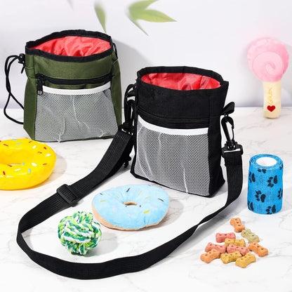 Hillban 6 Pcs Dog Treat Training Pouch Dog Treat Bag with Waist Shoulder Strap Bulk 6 Colors