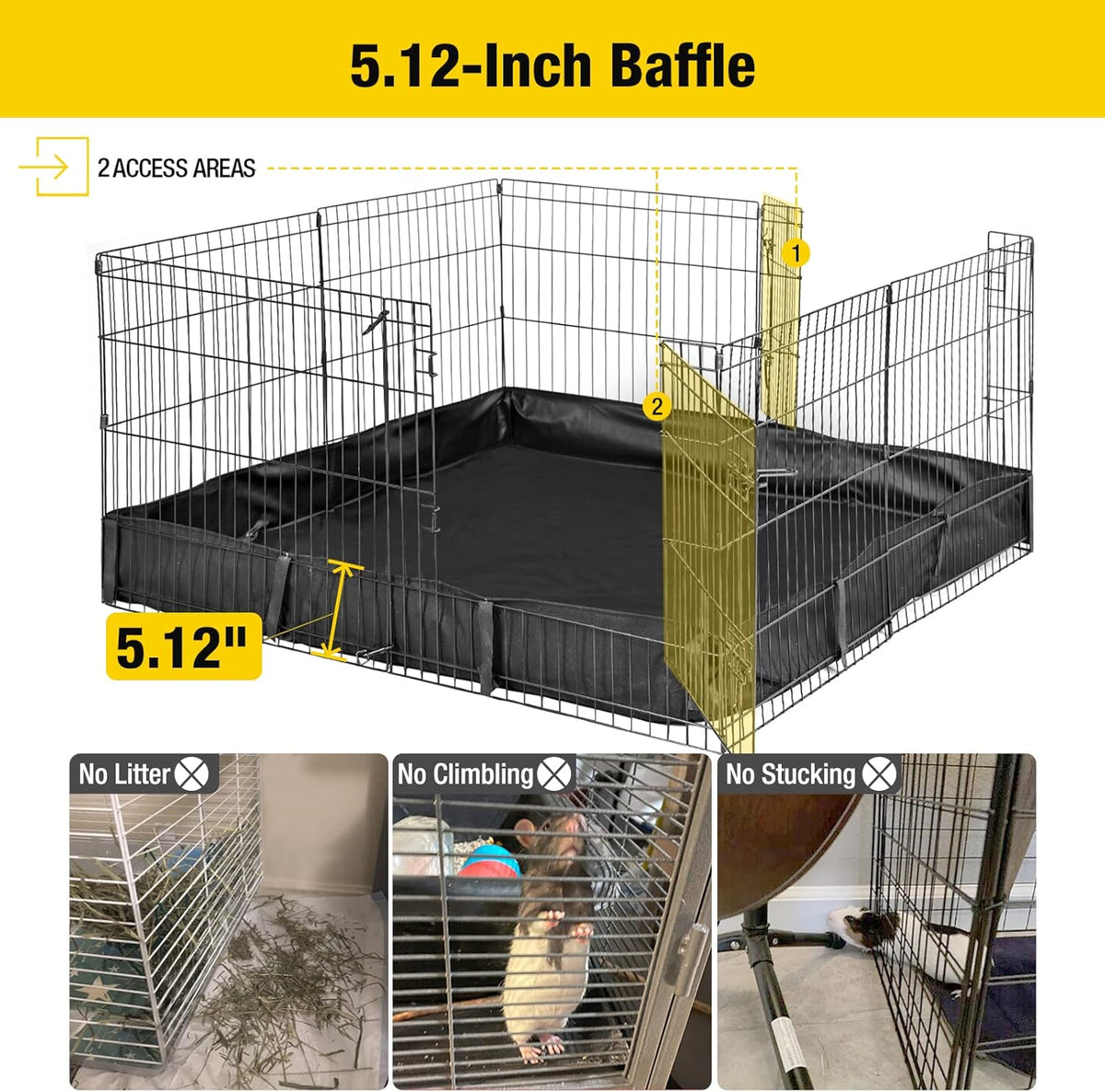Aivituvin Rabbit Pen Indoor Bunny Pet Playpen Large Guinea Pig Outdoor Exercise Run Pet