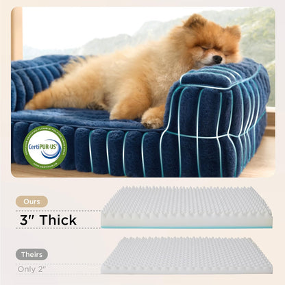 Bedsure Orthopedic Dog Bed for Small Dogs, Waterproof Memory Foam Small Pet Beds with Sides